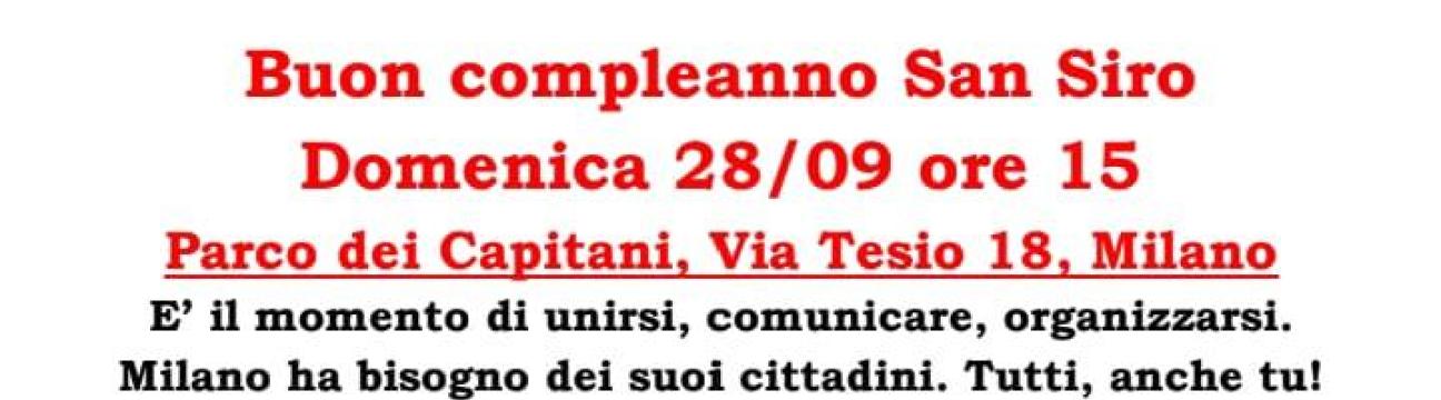 "Buon compleanno S. Siro"